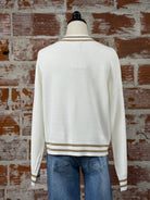 Thread and Supply Rebecca Sweater in Ivory and Taupe-132 - Sweaters S/S (Dec - May)-Little Bird Boutique