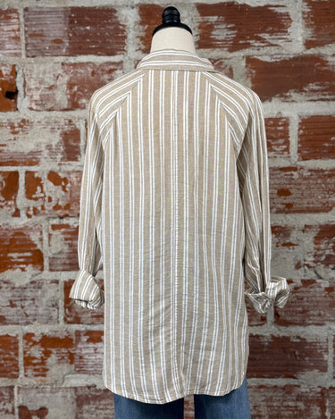Z Supply Perfect Linen Top in Pebble Moon-112 - Woven Top S/S (Dec - May)-Little Bird Boutique