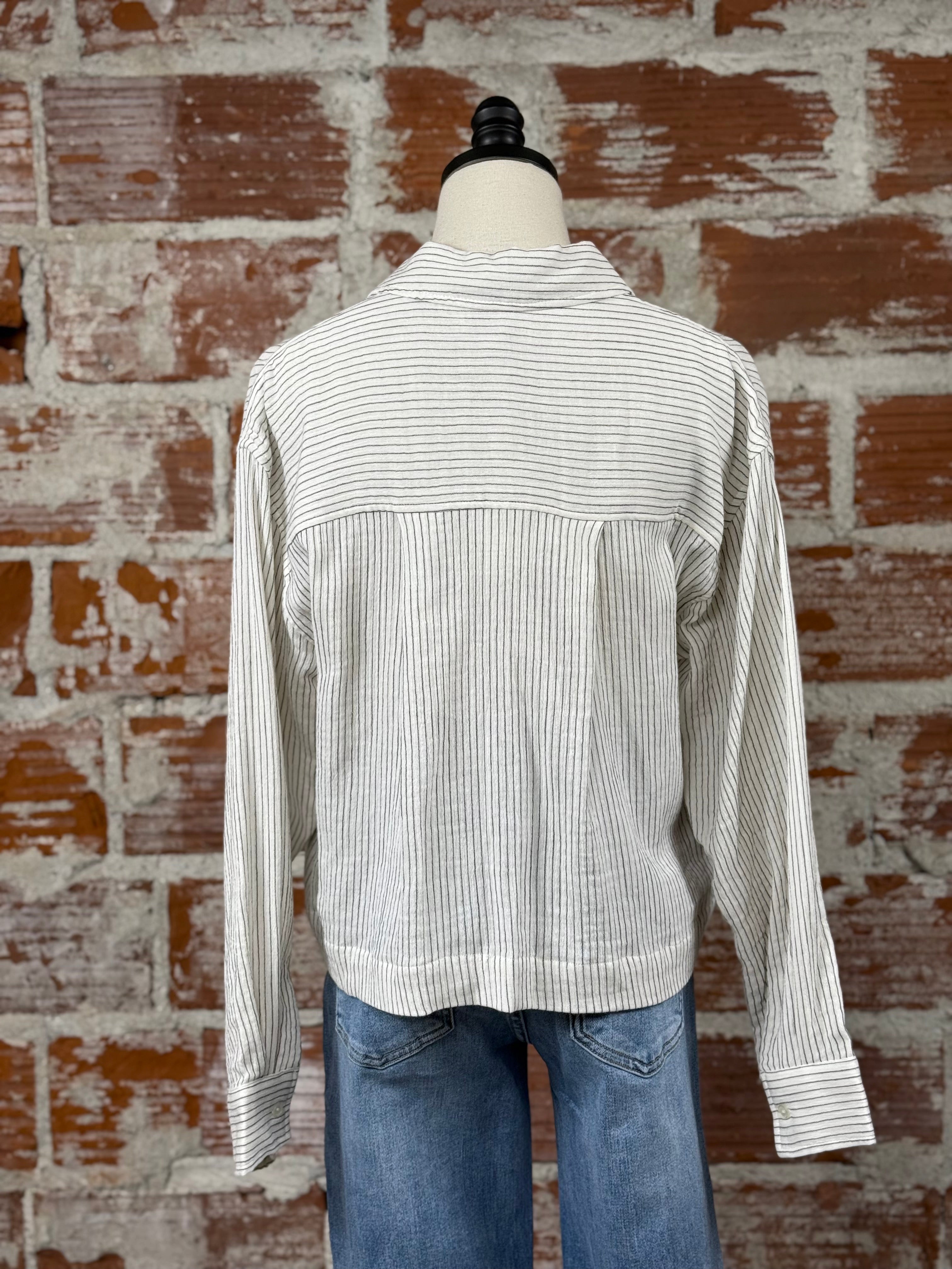 Z Supply Del Mar Striped Shirt-112 - Woven Top S/S (Dec - May)-Little Bird Boutique