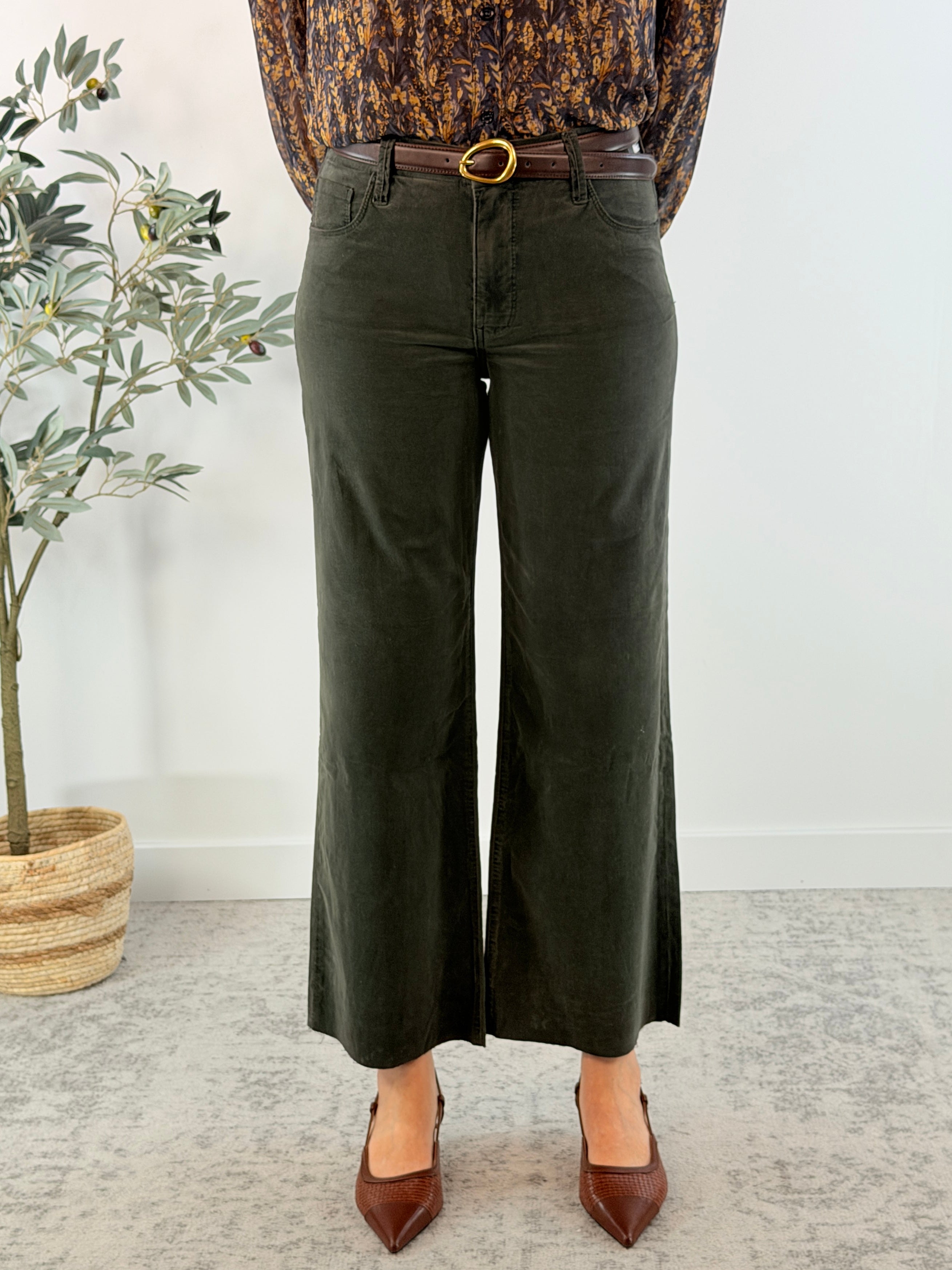 Kut from the Kloth Meg Fab Ab High Rise Pants in Pewter Green-220 Pants-Little Bird Boutique