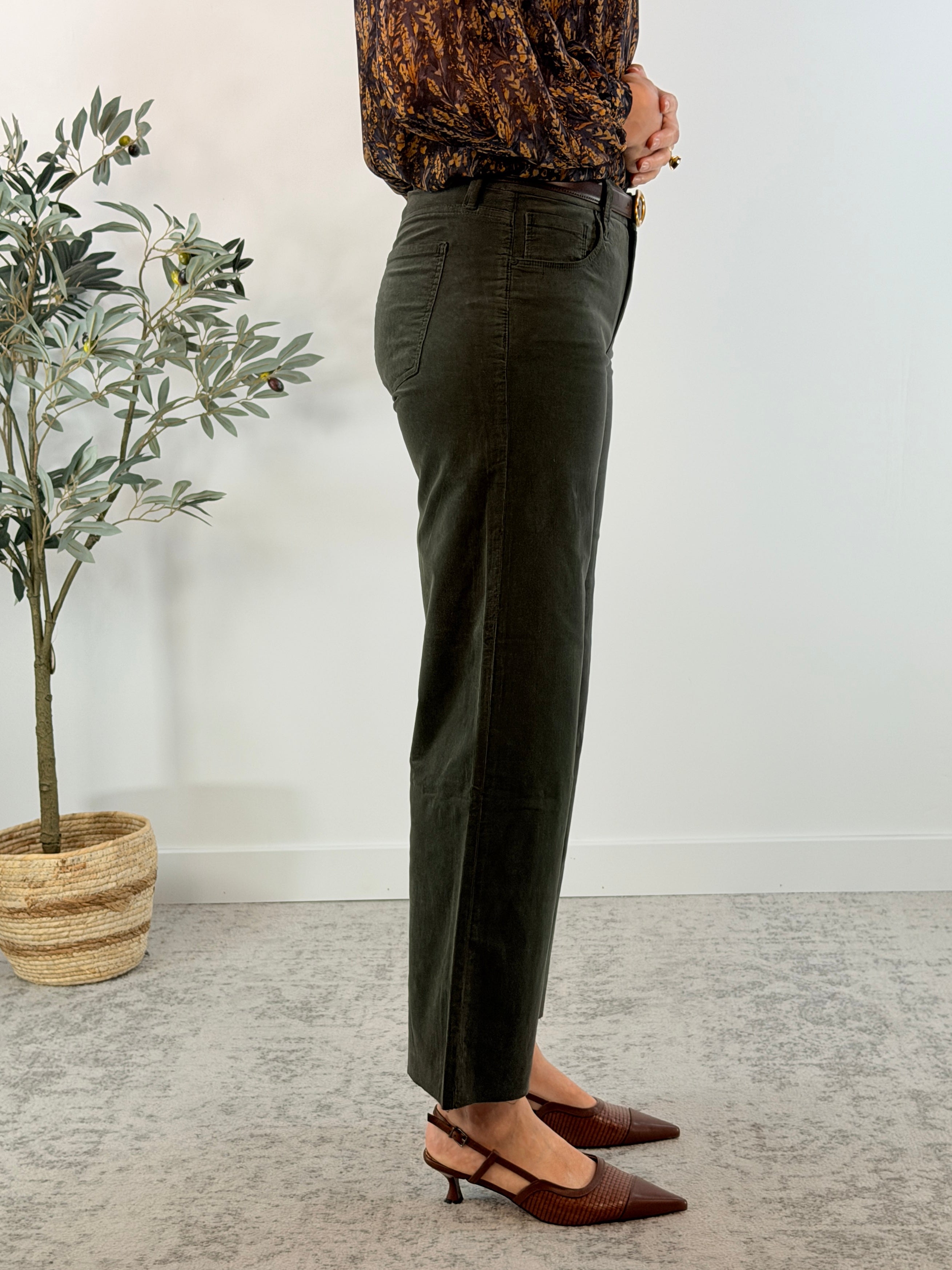 Kut from the Kloth Meg Fab Ab High Rise Pants in Pewter Green-220 Pants-Little Bird Boutique