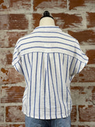 Z Supply Parallel Top in Palace Blue-112 - Woven Top S/S (Dec - May)-Little Bird Boutique