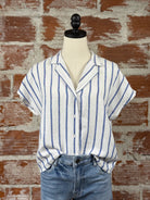 Z Supply Parallel Top in Palace Blue-112 - Woven Top S/S (Dec - May)-Little Bird Boutique