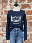 Flag and Anthem Moving Mountains Long Sleeve Tee in Navy-142 Sweatshirts & Hoodies-Little Bird Boutique