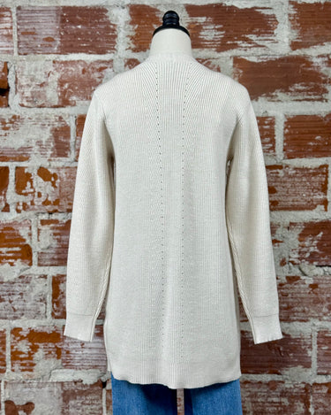 Kanita Long Cardigan in Cream-132 - Sweaters S/S (Dec - May)-Little Bird Boutique