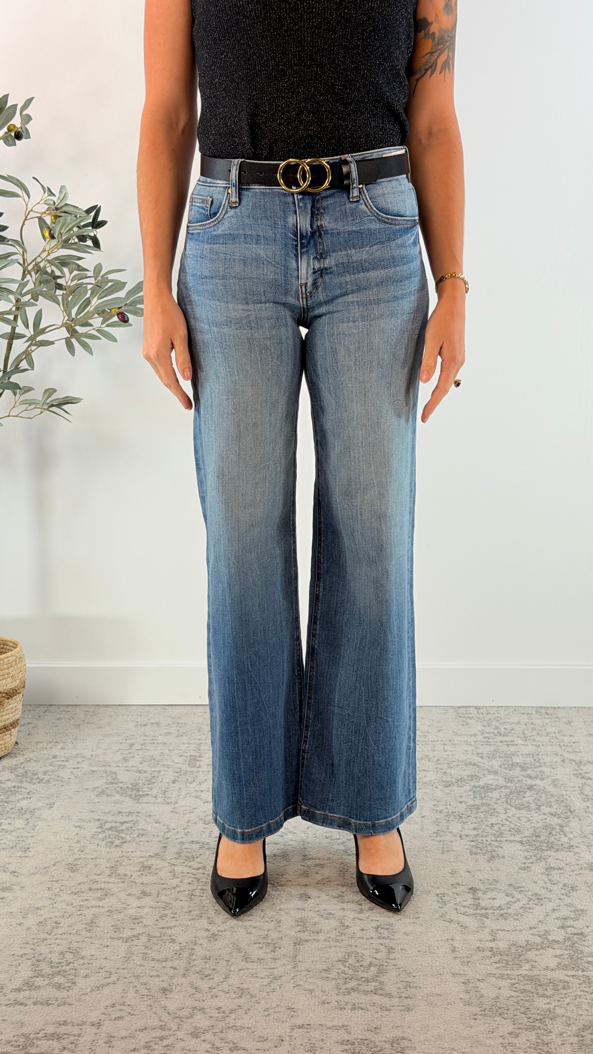 Kut from the Kloth Jean High Rise in Ablaze-210 Denim-Little Bird Boutique