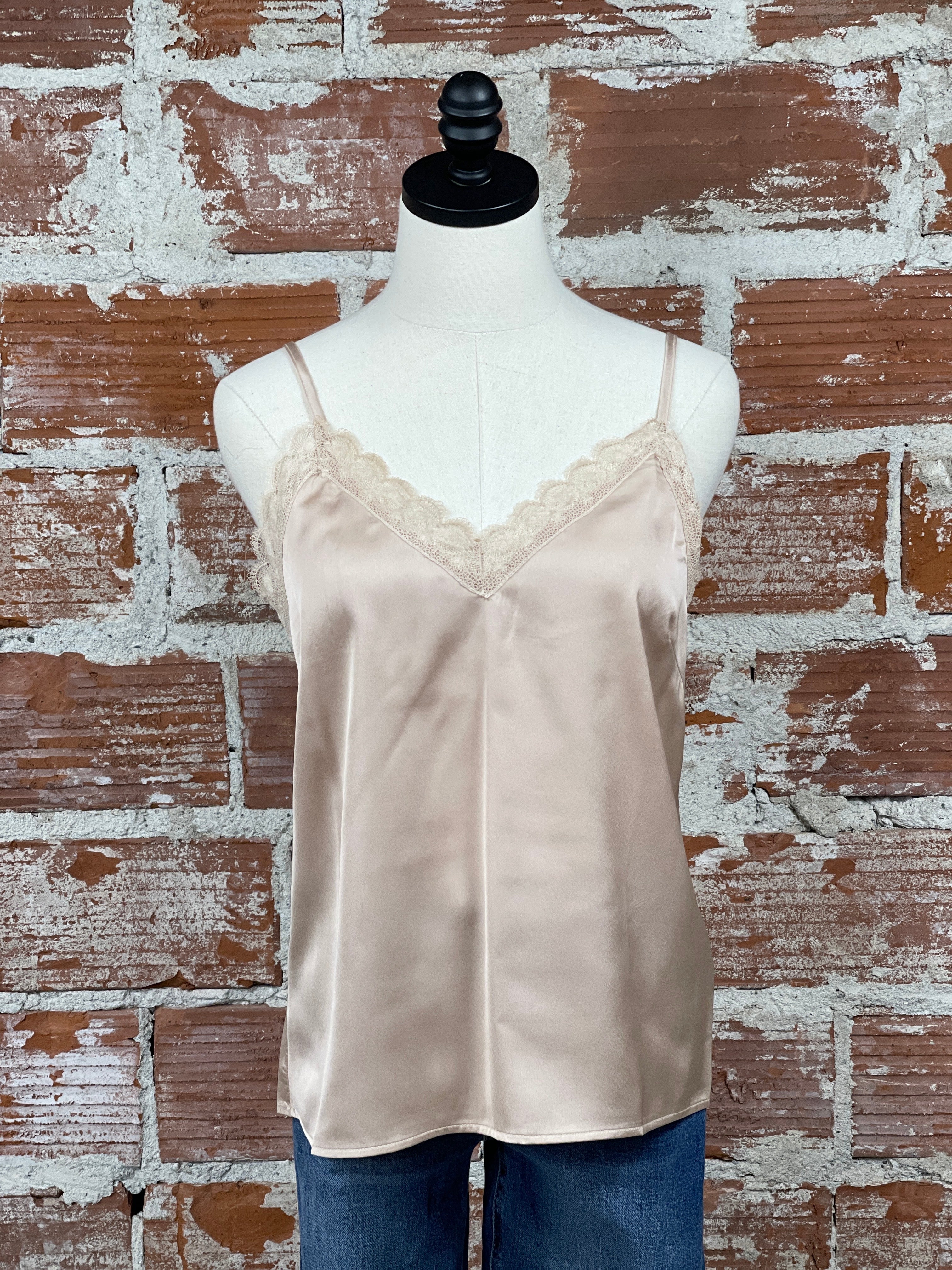 Graceful Camisole in Golden Beige-111 - Woven Top F/W (June- Nov)-Little Bird Boutique