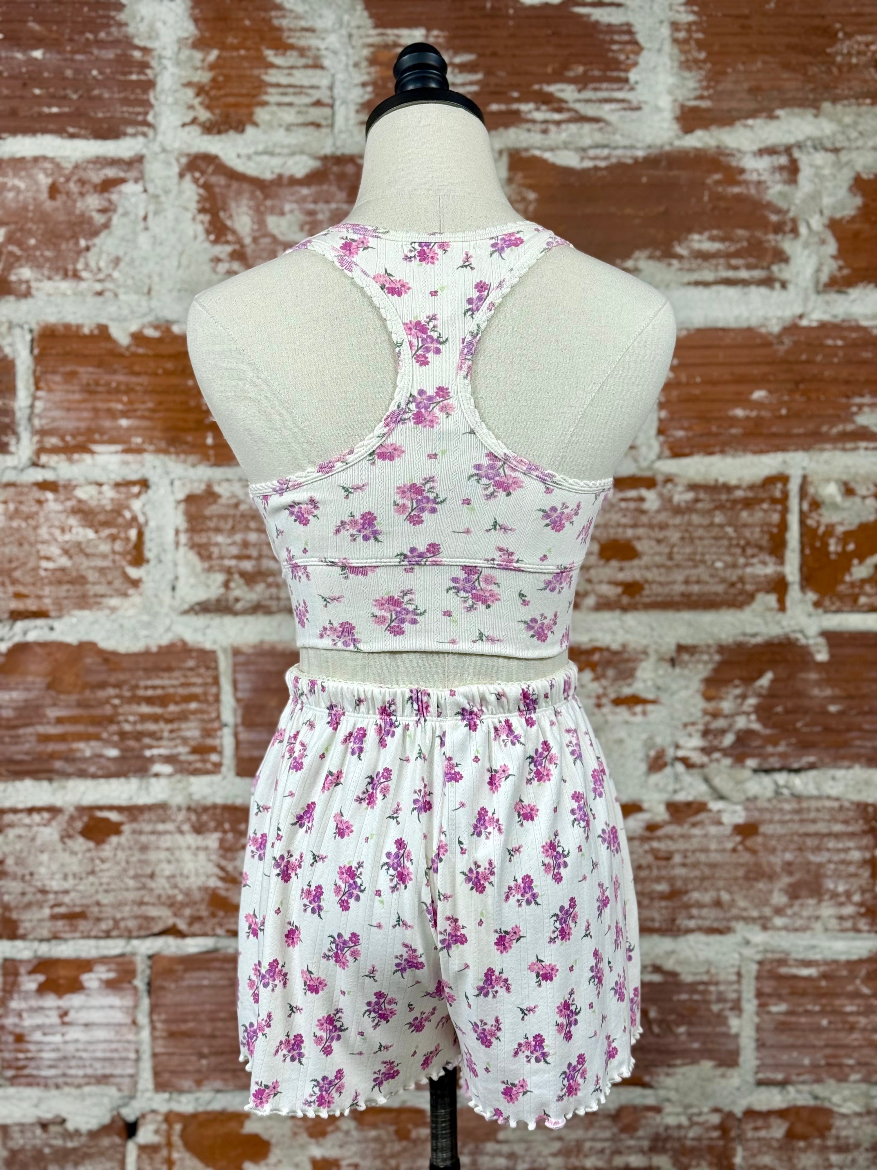 Z Supply Amour Ditsy Shorts in Pink Floral-240 Loungewear/Intimates-Little Bird Boutique