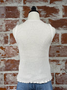 Dex Waffle Knit Tank in Oat Heather-122 - Jersey Tops S/S (Dec - May)-Little Bird Boutique
