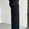 Liverpool The Stride Crop Wide Leg Denim in Black Rinse-210 Denim-Little Bird Boutique