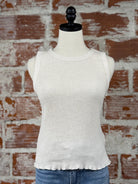 Dex Waffle Knit Tank in Oat Heather-122 - Jersey Tops S/S (Dec - May)-Little Bird Boutique