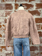 Dex Floral Quilted Bomber Jacket in Faded Rose-141 Outerwear Coats & Jackets-Little Bird Boutique