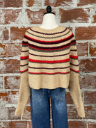 Kerisma Granada Sweater in Camel Multi-131 - Sweaters F/W (June - Nov)-Little Bird Boutique