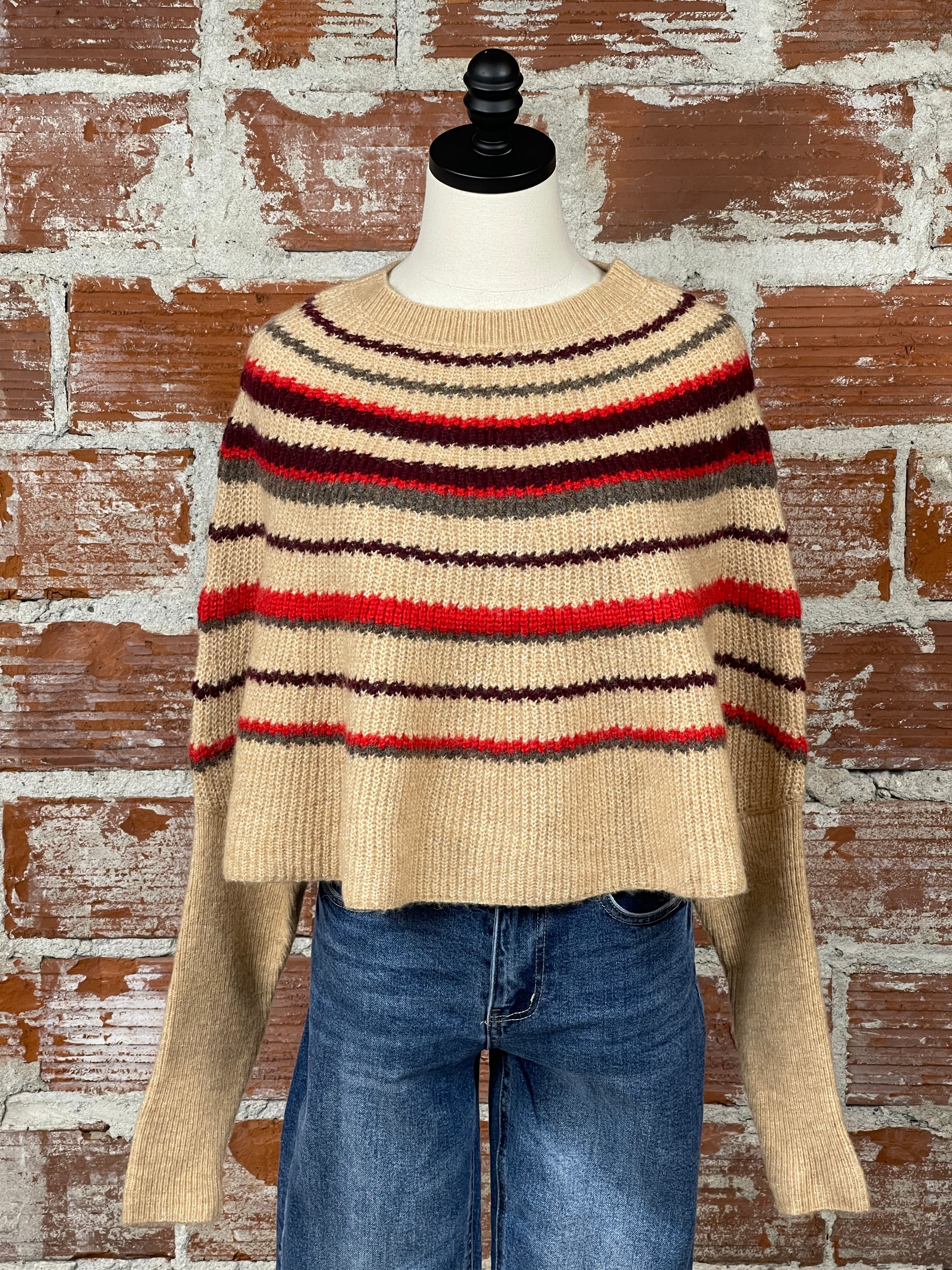 Kerisma Granada Sweater in Camel Multi-131 - Sweaters F/W (June - Nov)-Little Bird Boutique