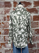 Dex Satin Blouse in Cream and Sage Floral-112 - Woven Top S/S (Dec - May)-Little Bird Boutique