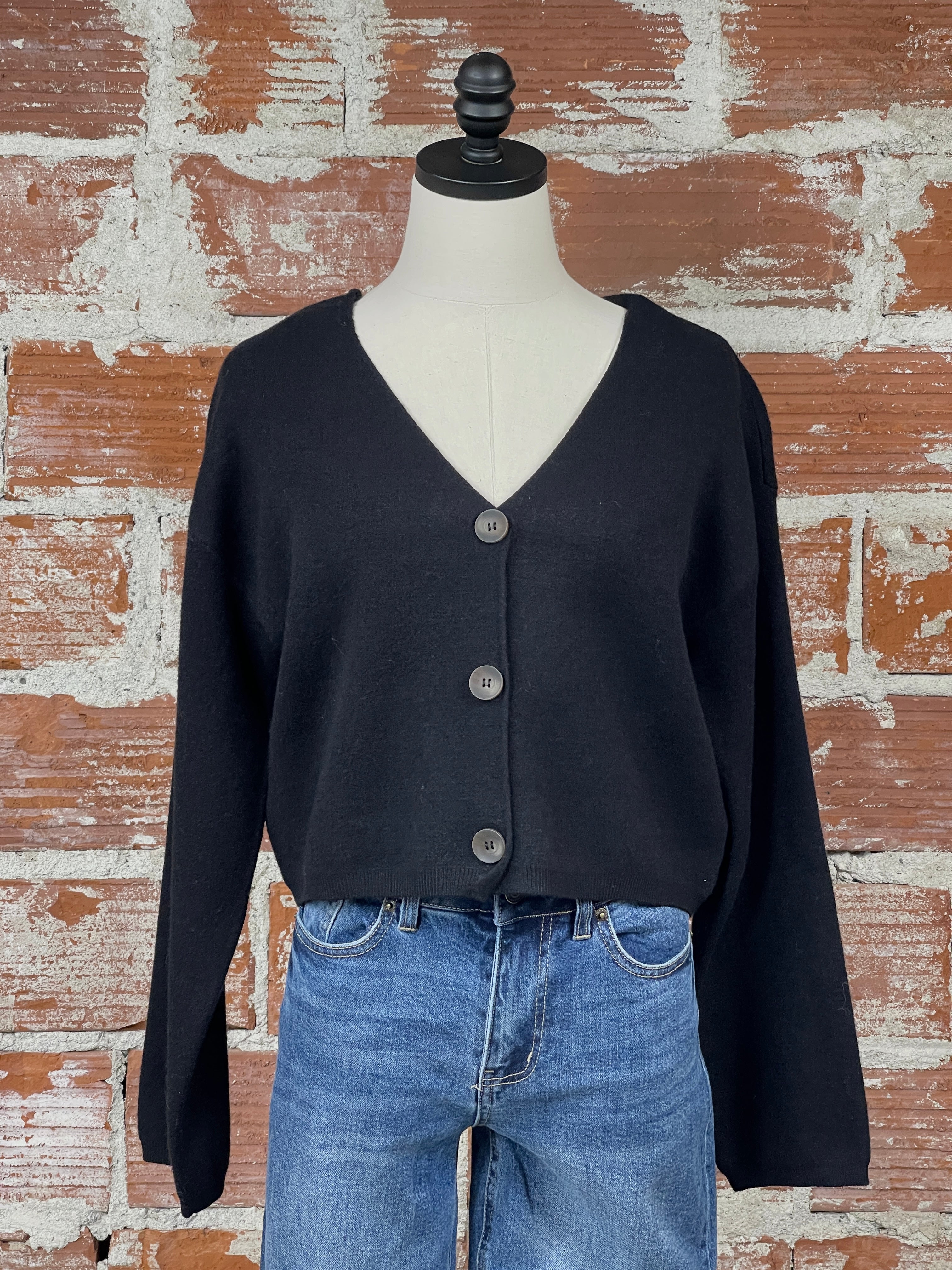 Z Supply Estelle Cardigan in Black-131 - Sweaters F/W (June - Nov)-Little Bird Boutique