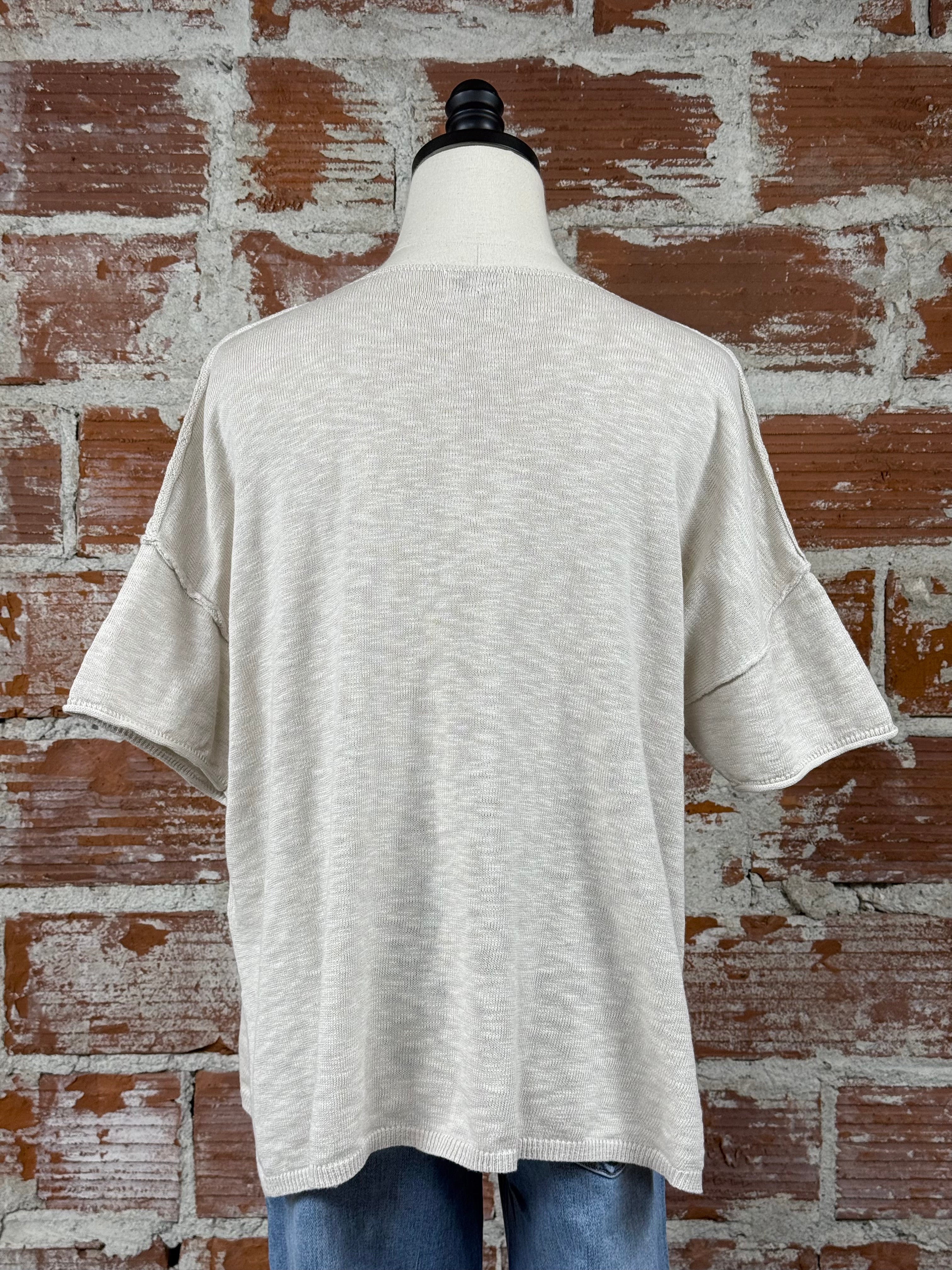 Claire Sweater in Beige-132 - Sweaters S/S (Dec - May)-Little Bird Boutique
