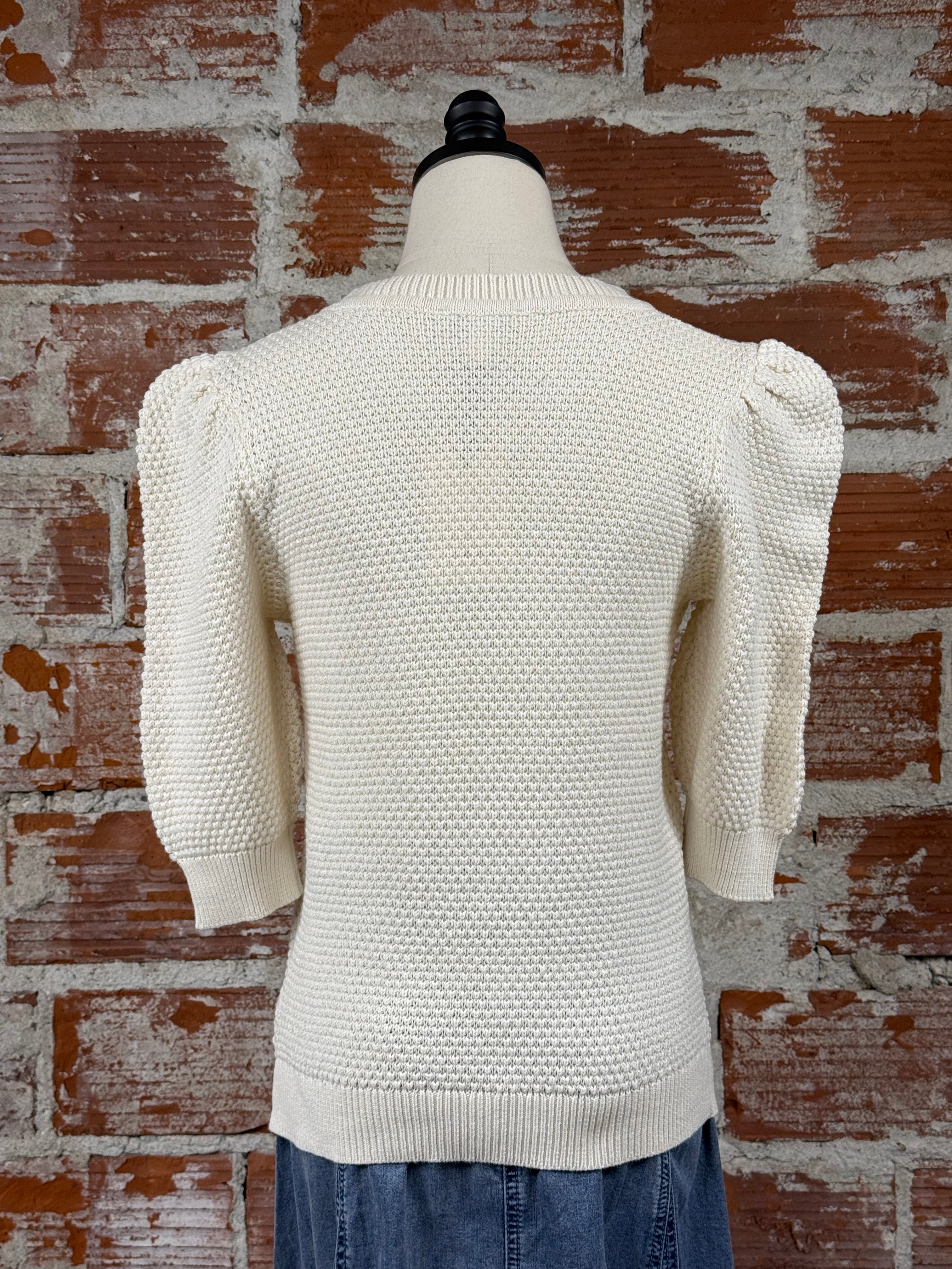 Mikala Sweater in Ivory-132 - Sweaters S/S (Dec - May)-Little Bird Boutique