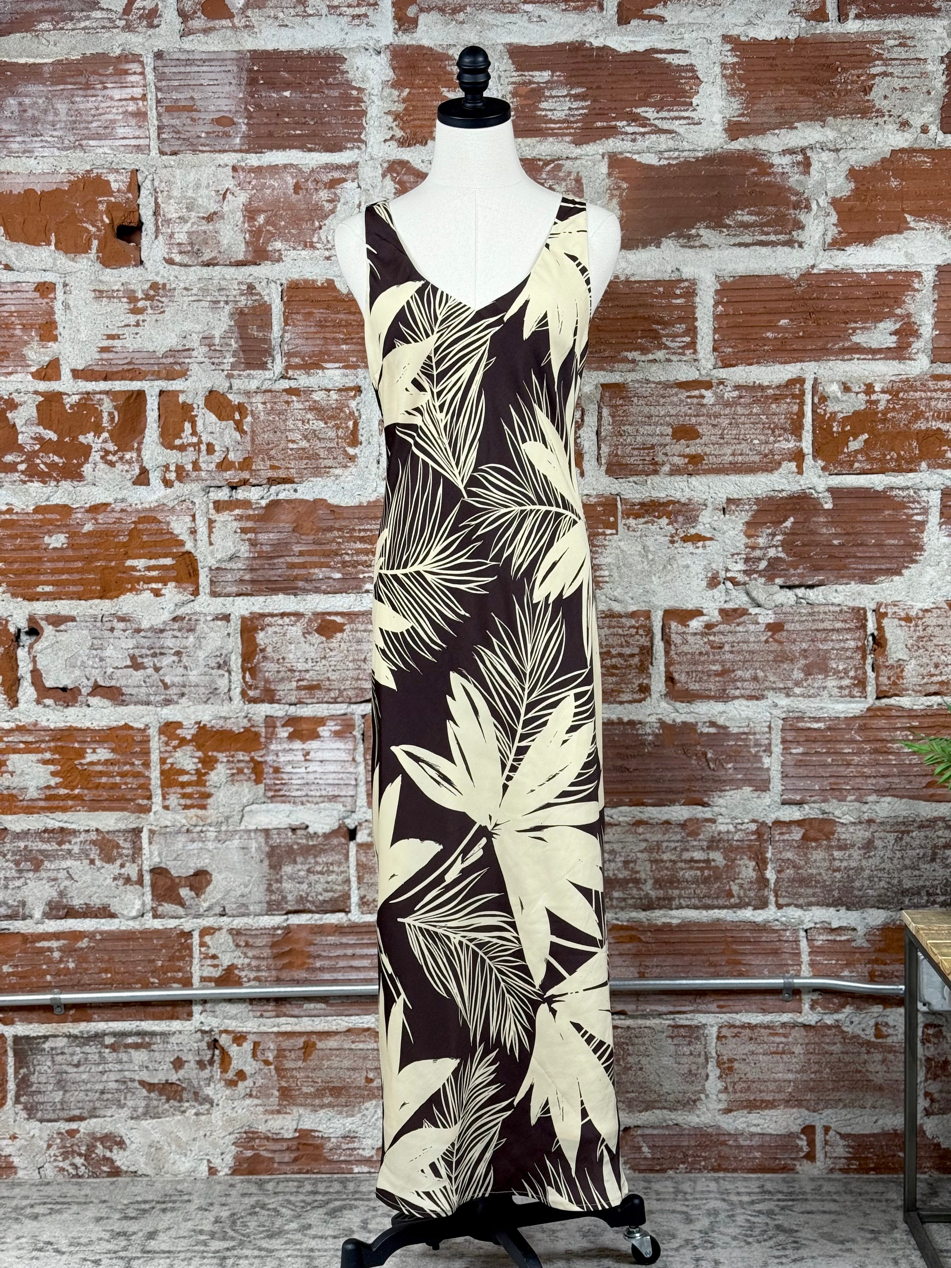 Z Supply Hana Palmera Maxi Dress in Lava Rock-152 Dresses - Long-Little Bird Boutique