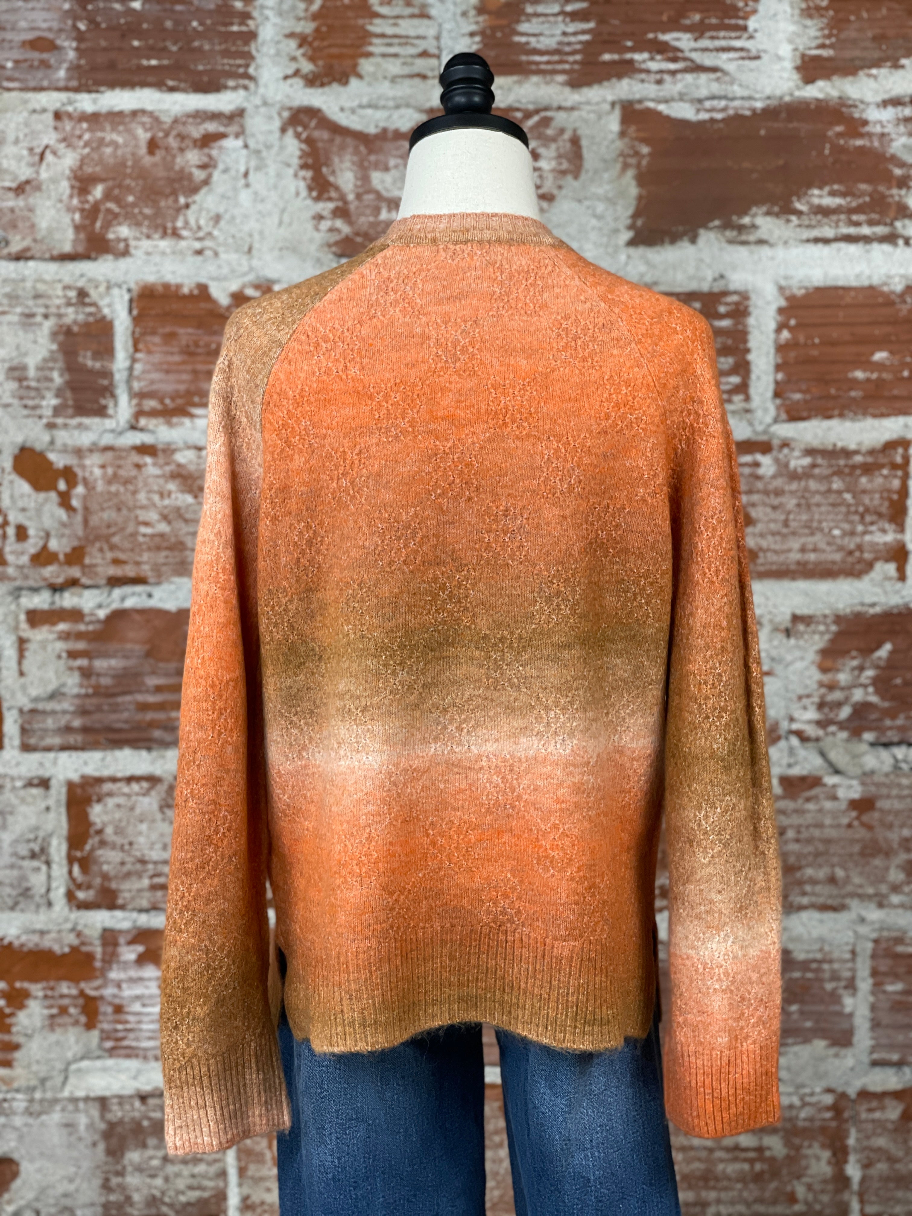 Liverpool Raglan Sweater in Orange Ombre-131 - Sweaters F/W (June - Nov)-Little Bird Boutique