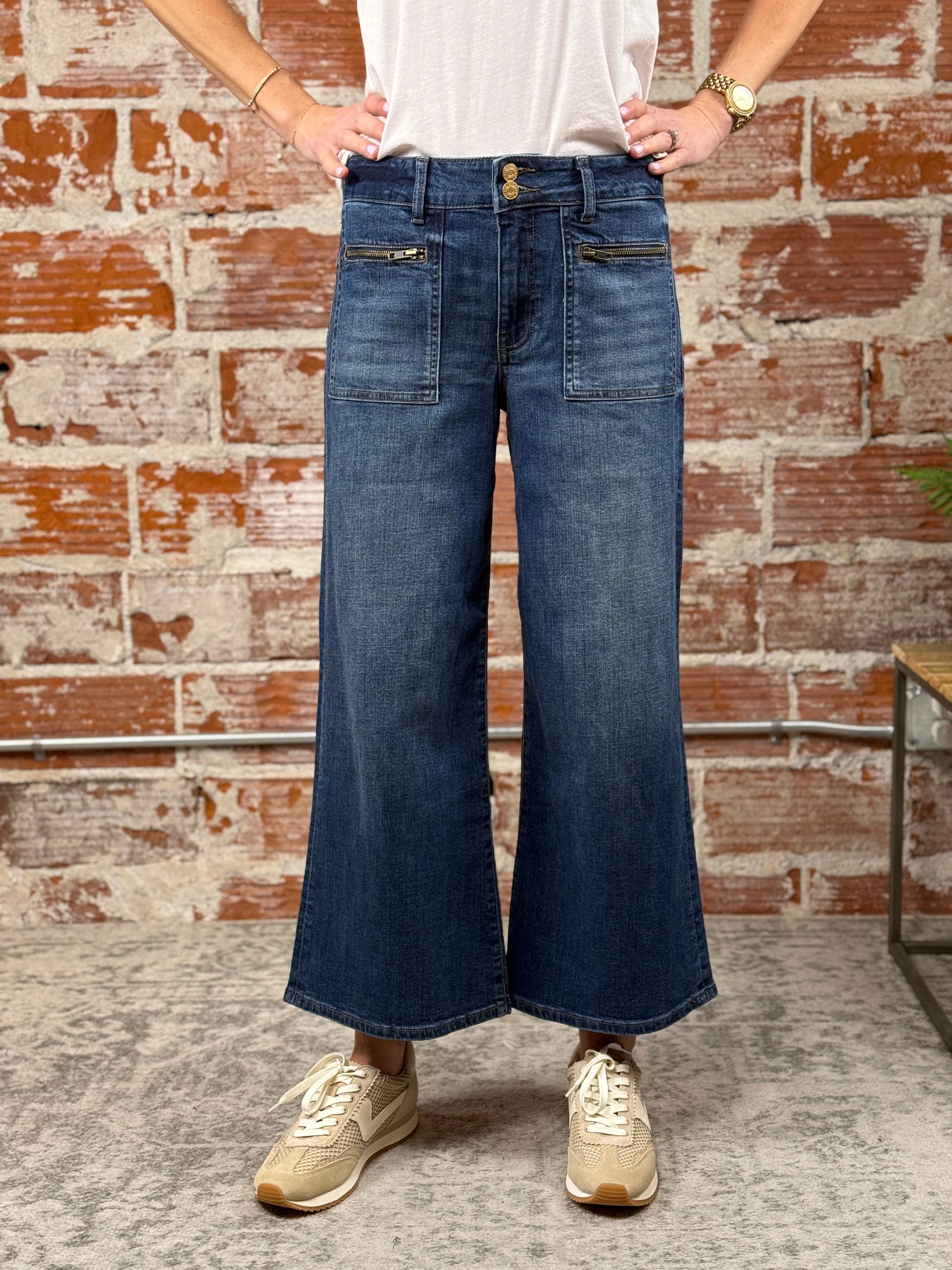 Kut from the Kloth Meg Jeans in Learning Wash-210 Denim-Little Bird Boutique