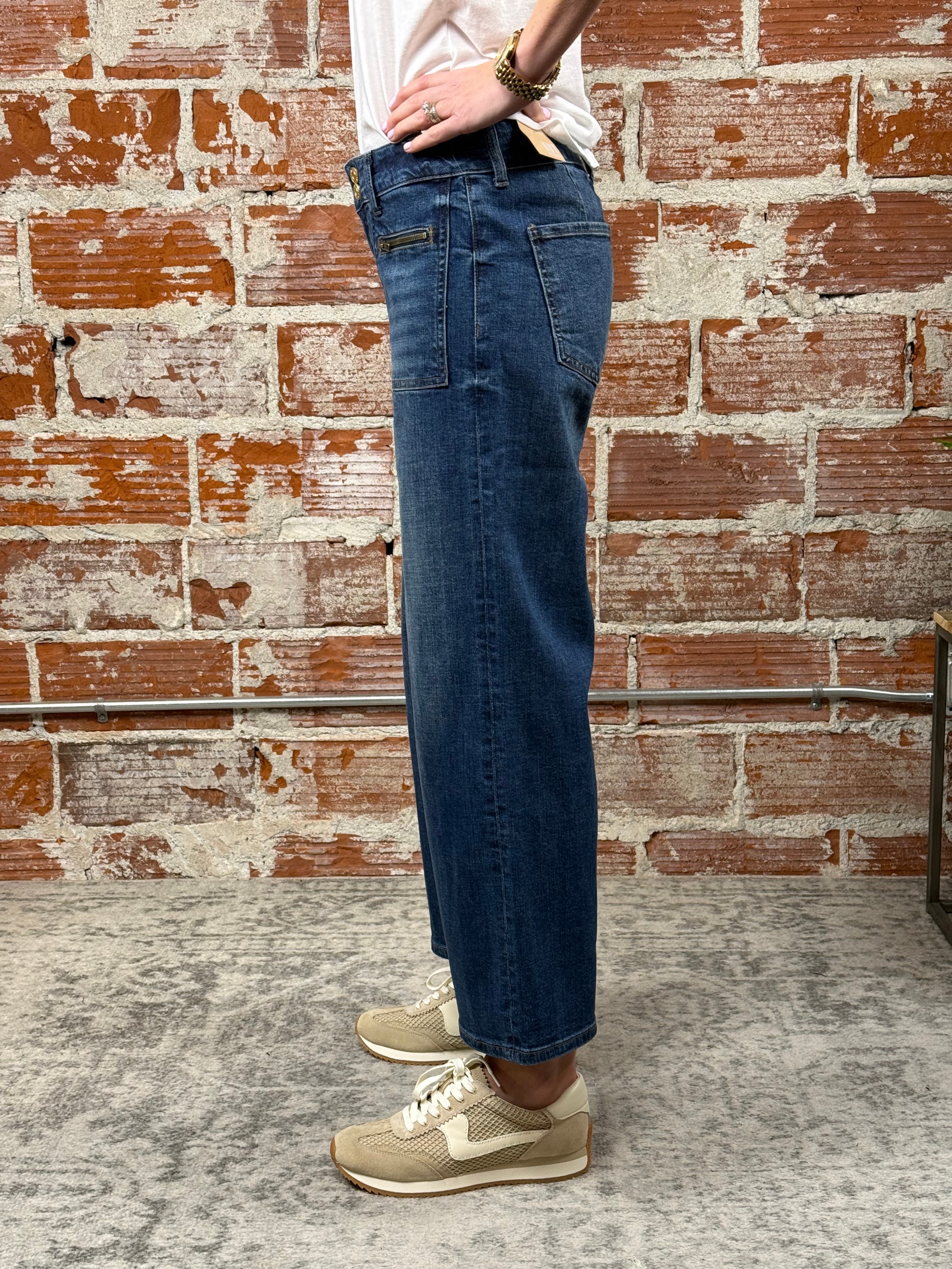 Kut from the Kloth Meg Jeans in Learning Wash-210 Denim-Little Bird Boutique