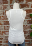 Ribbed Jersey Tank in White-123 Jersey Tops - Sleeveless-Little Bird Boutique
