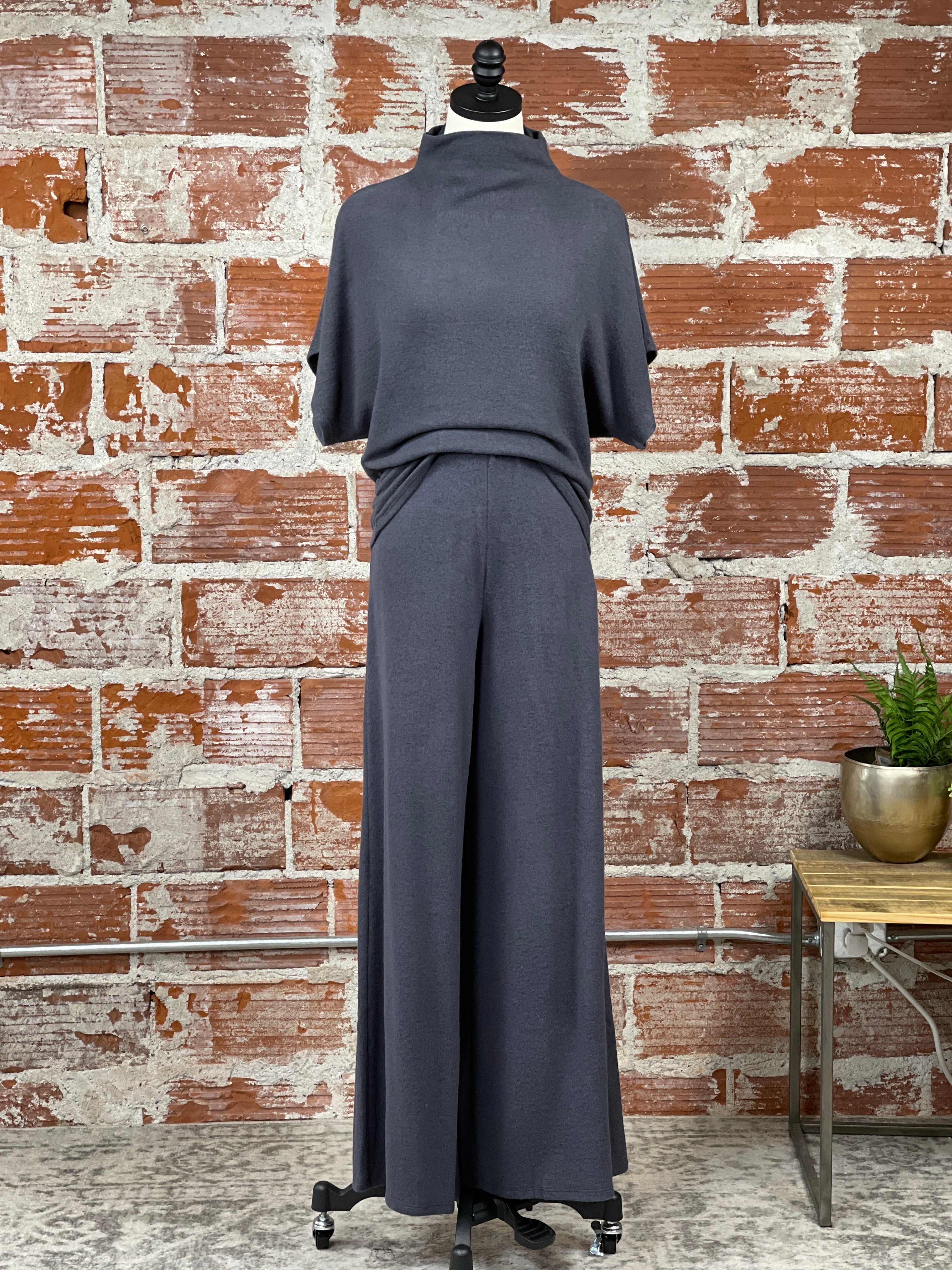 Apricot Soft Touch Trousers in Grey-220 Pants-Little Bird Boutique