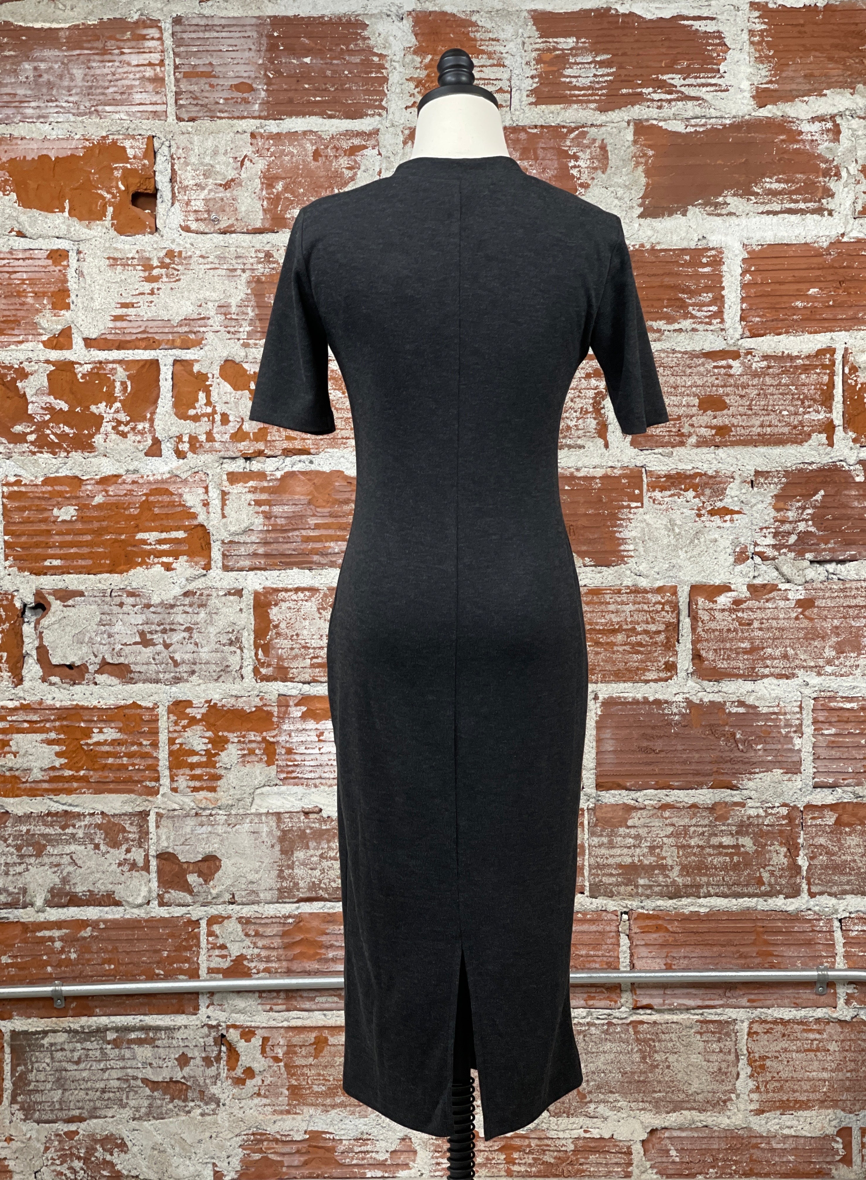 Matty M Hudson Dress in Heather Black-151 Dresses - Short-Little Bird Boutique