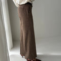 Liverpool Kelsey Wide Leg Trouser in Brown and Camel Herringbone-220 Pants-Little Bird Boutique