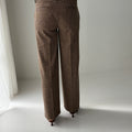 Liverpool Kelsey Wide Leg Trouser in Brown and Camel Herringbone-220 Pants-Little Bird Boutique