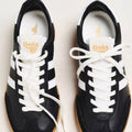 Gola Cyclone Leather Sneakers in Black/White/Gum-312 Shoes-Little Bird Boutique