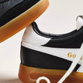 Gola Cyclone Leather Sneakers in Black/White/Gum-312 Shoes-Little Bird Boutique