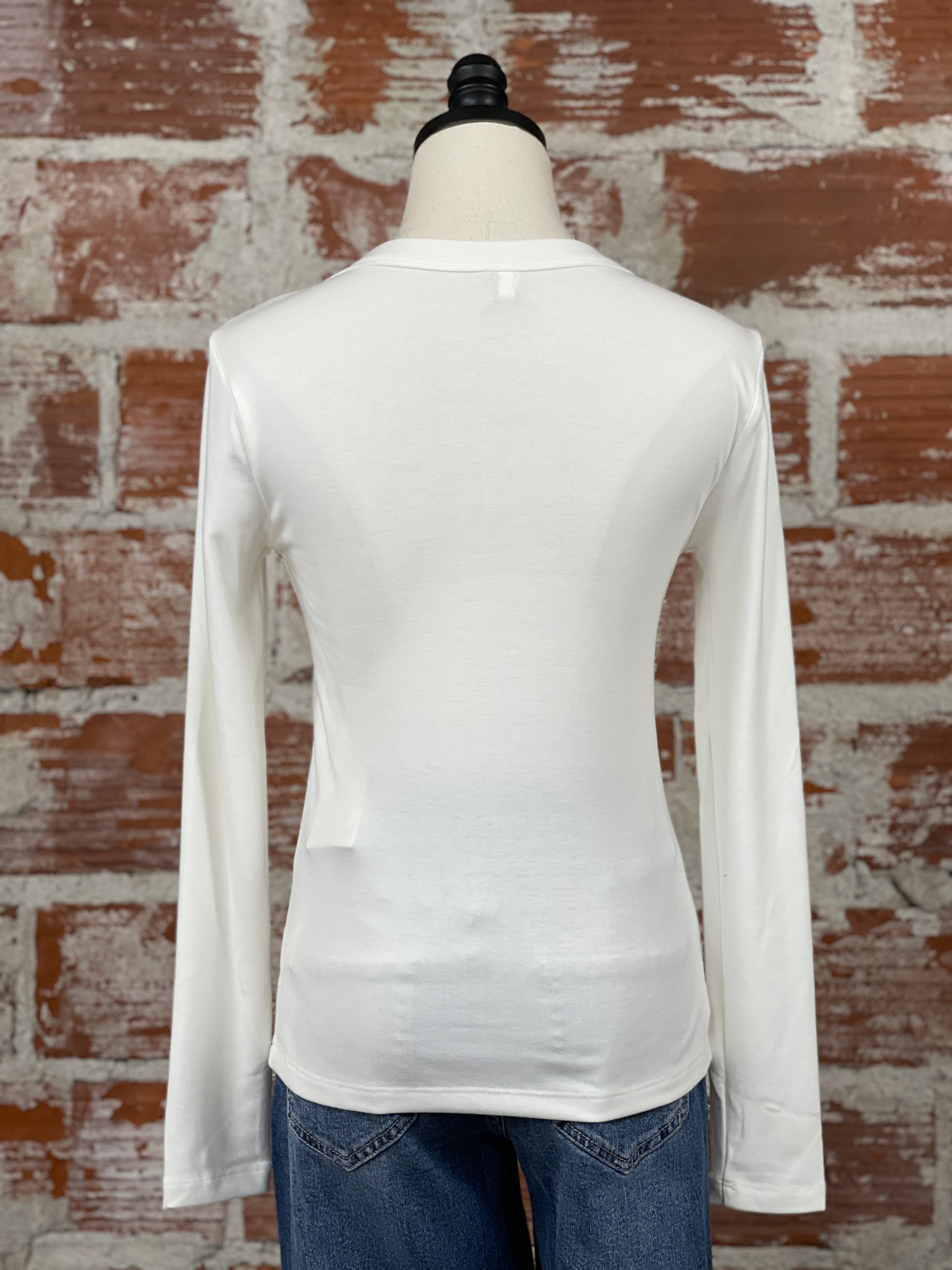 Lizzy Top in Ivory-121 - Jersey Tops F/W (June - Nov)-Little Bird Boutique