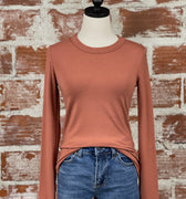 Lizzy Top in Brick-121 - Jersey Tops F/W (June - Nov)-Little Bird Boutique