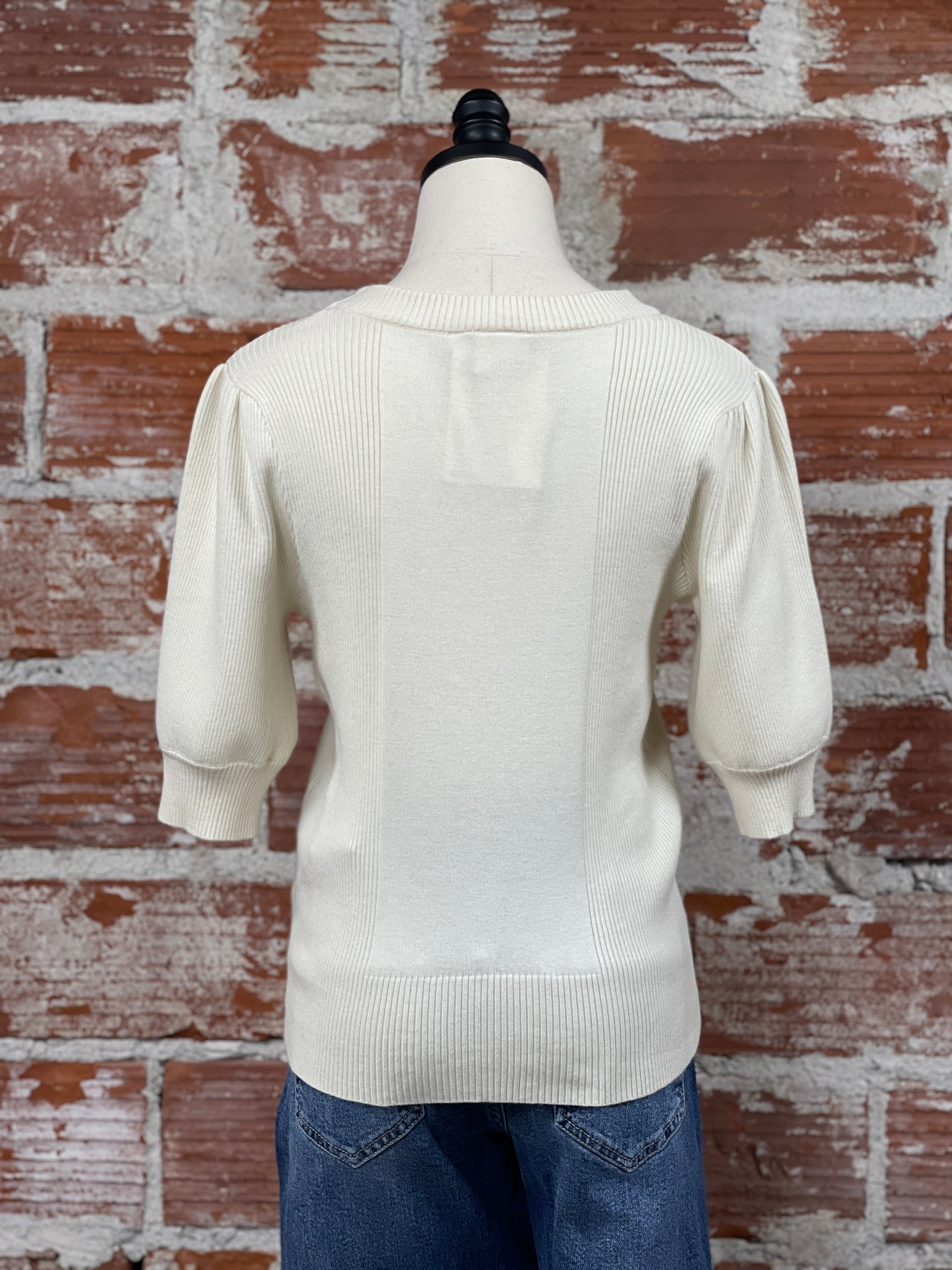 Boston Sweater in Almond Milk-131 - Sweaters F/W (June - Nov)-Little Bird Boutique