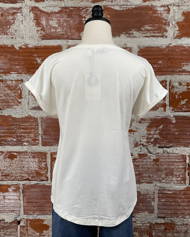 Pamila Top in Off White-122 - Jersey Tops S/S (Dec - May)-Little Bird Boutique