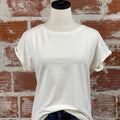 Pamila Top in Off White-122 - Jersey Tops S/S (Dec - May)-Little Bird Boutique