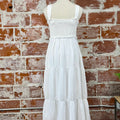 Dex Textured Midi Dress in Off White-152 Dresses - Long-Little Bird Boutique