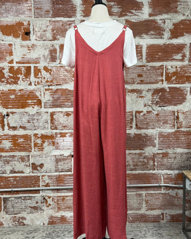 Etonia Jumpsuit in Brick-160 Jumpsuits/ Rompers-Little Bird Boutique