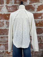 Dex Ruffle Trim Top in Cream-122 - Jersey Tops S/S (Dec - May)-Little Bird Boutique