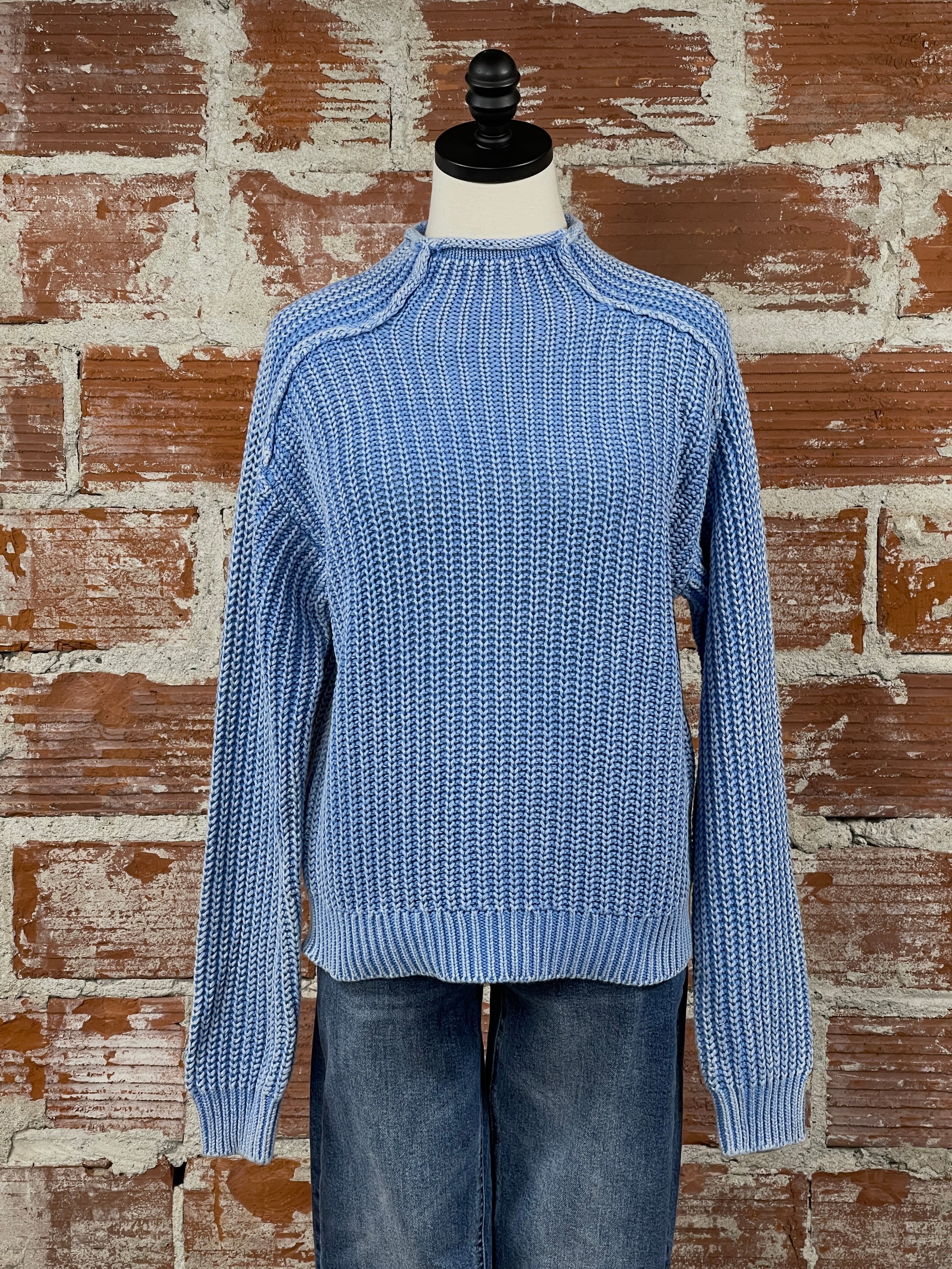 Z Supply Carraway Sweater in Washed Indigo-131 - Sweaters F/W (June - Nov)-Little Bird Boutique