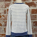 Kennedy Top in Ivory and Denim Stripe-112 - Woven Top S/S (Dec - May)-Little Bird Boutique