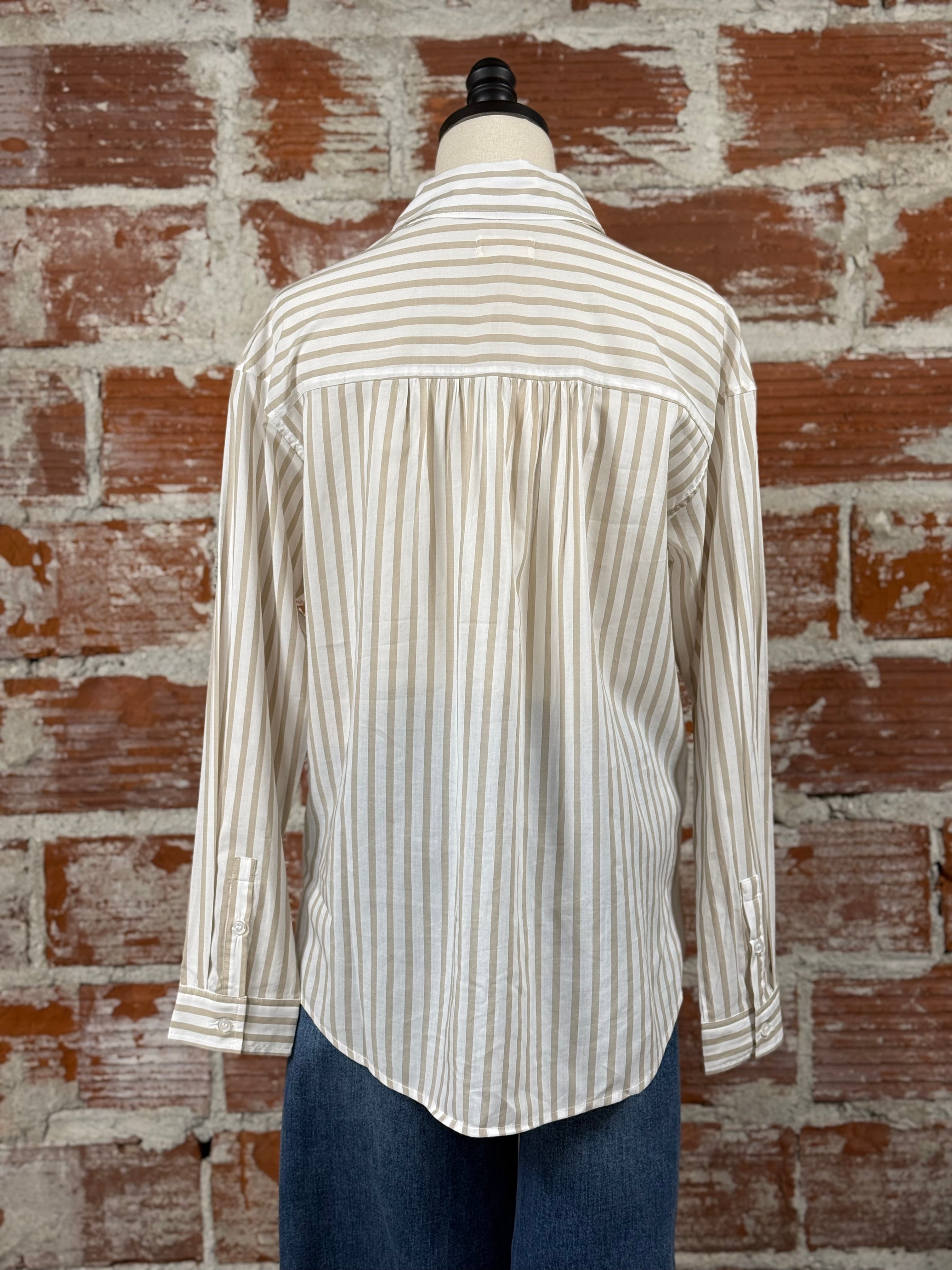 Thread and Supply Liliana Shirt in White Pepper-112 - Woven Top S/S (Dec - May)-Little Bird Boutique