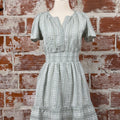 Flag and Anthem Cheyenne Mini Dress in Sage and White-151 Dresses - Short-Little Bird Boutique