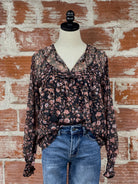 Flag and Anthem Chelsea Blouse in Multi Floral-111 - Woven Top F/W (June- Nov)-Little Bird Boutique