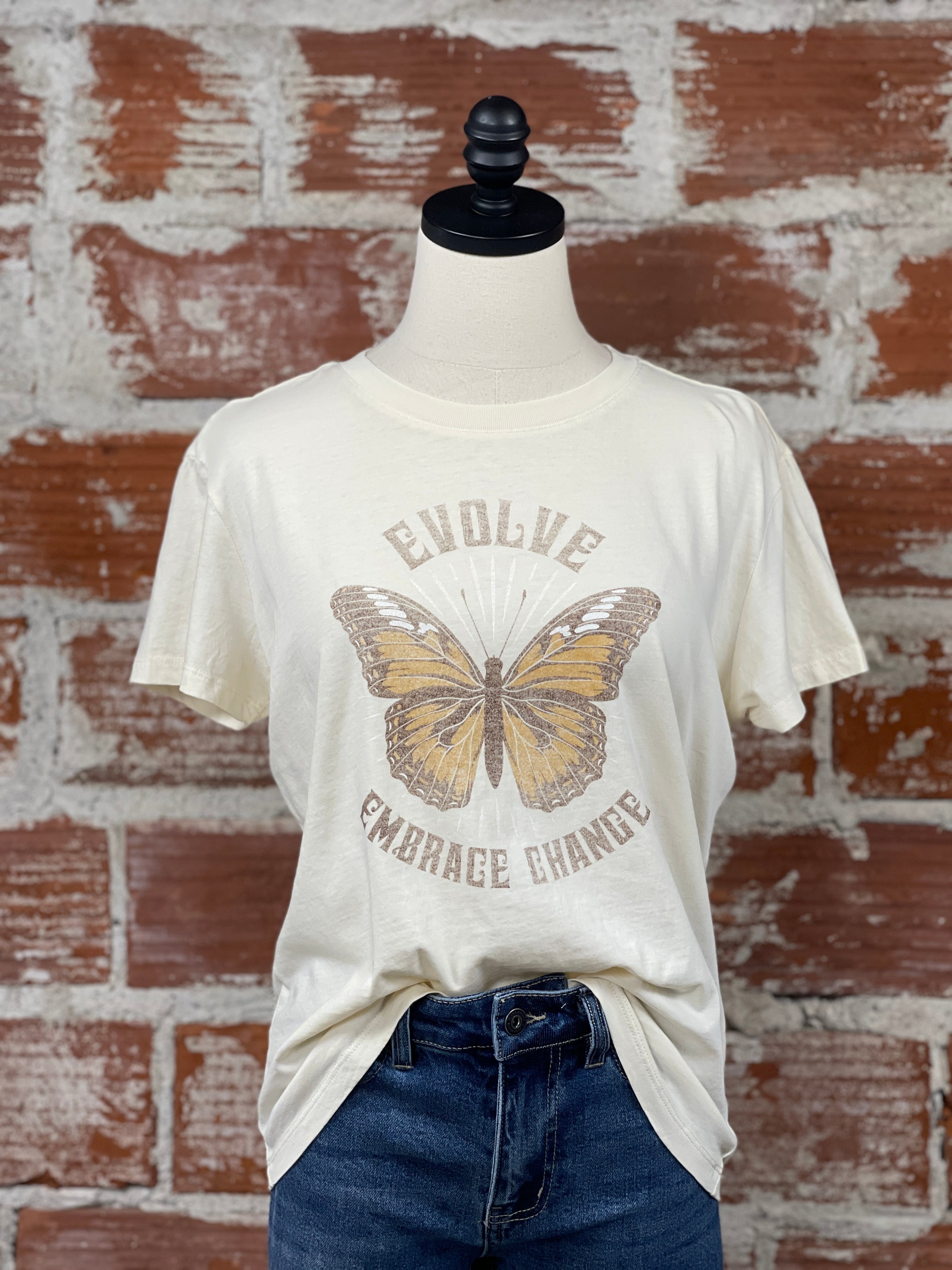 Flag and Anthem Evolve Embrace Change T-shirt-121 - Jersey Tops F/W (June - Nov)-Little Bird Boutique