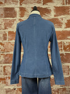 Kate Denim Blazer in Medium Blue-143 Blazers-Little Bird Boutique