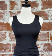 Tanith Second Skin Tank Top in Black-122 - Jersey Tops S/S (Dec - May)-Little Bird Boutique
