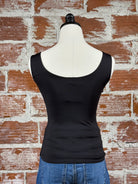 Tanith Second Skin Tank Top in Black-122 - Jersey Tops S/S (Dec - May)-Little Bird Boutique